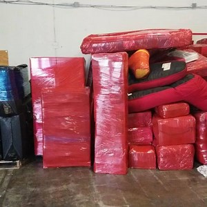 All wrapped, color coded and ready to go in our next container. #containershipment #consolidation #groupage #texasbased #1reliableshipper #testedandtrusted #shipwithconfidence | Kingz International Logistics