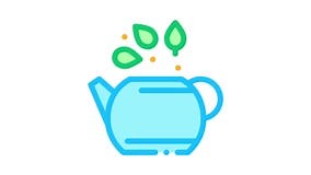 Teapot with Tea Leaves Icon Animation Stock Video - Video of motion, symbol: 206625635