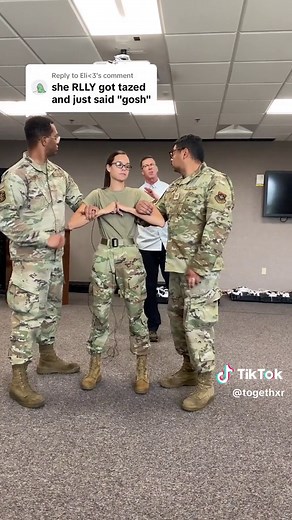 Taser Training Reactions: Army Girls in Action