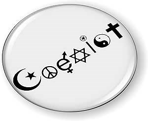 Coexist 3D Domed CAR Emblem Badge Sticker Flexible Round