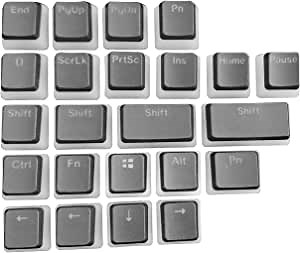 PBT Pudding Keycaps Expansion Package for 60%/65%/75%/64/68/78/84/96/980, Double Shot Keycaps (Black)