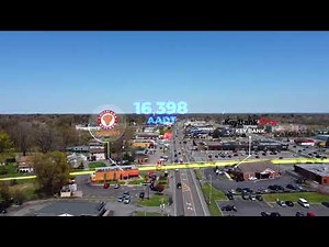 Long Drone Footage with Motion Tracking Graphics for Real Estate Video Project