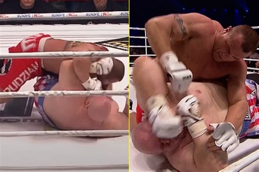 Butterbean was tapped out by five-time World’s Strongest Man after just one minute of disastrous MMA fight