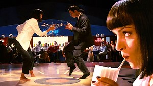 John Travolta y Uma Thurman bailan twist en "Pulp Fiction"