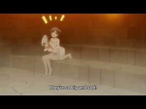 Grabbing a girls booba in the bath house #animeedits