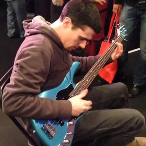 Evan Brewer of #TheFaceless with a #Zon #MosaicMojo with Aguilar #AG4PJ-HC pickups. @Evan_Brewer @evanbrewer #bassplayerlive #bass #bassplayer | Aguilar Amplification