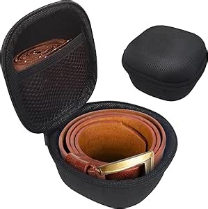 Belt Organizer Bag,Portable Storage Case for Ties and Belts,Organizer Bag for Travel or Drawer,Display Storage Container Holder Case,Black