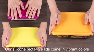 11 Cup Rectangle Silicone Storage Cover Lids Replacement for Pyrex 7212-PC Glass Bowls, (Container not Included) 2 Pack, Microwave, Dishwasher and Freezer Safe