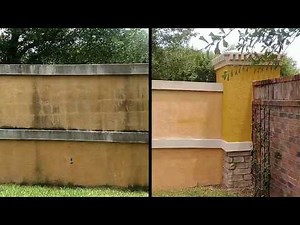 The Village of Tuscan Lakes Stucco Wall Soft-Wash Before and After Video