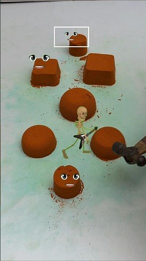 Cute Sand Faces Making – So Relaxing 😌#shortsfeed #youtube