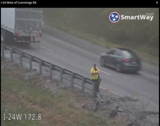 Chattanooga- A truck crash being cleared on I-24 eastbound near...