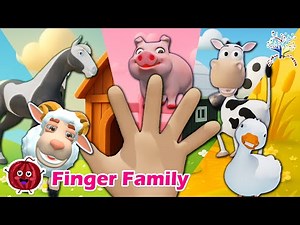 Farm Finger Family | Simple Animal Finger Family Nursery Rhyme for Kids | Learn with Colors & Music