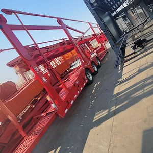 [Hot Item] Customizable 6 8 10 Position 2 3 Axles Double Deck Roof Cargo Car Carrier Truck Semi Trailer for Sale