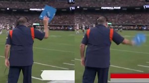 WATCH: Bill Belichick smashes his tablet in frustration after Mac Jones gets sacked resulting in Patriots' 5th loss of the season
