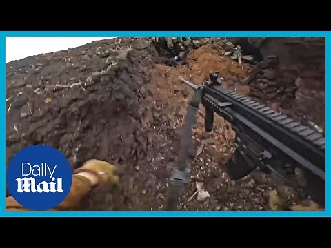 Ukrainian soldiers take Russian trench in terrifying POV footage from Bakhmut
