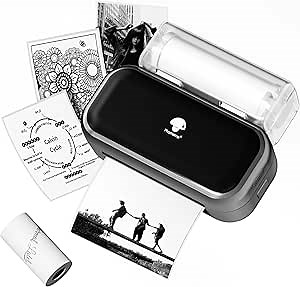 Phomemo Sticker Printer - TP31 Mini Photo Printer, Sticker Maker Machine for Bullet Journal, Study Notes, DIY Sticker, Kids Gift, Bluetooth Thermal Printer Compatible with Phone & Tablet, Grey
