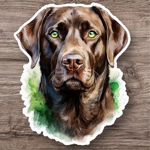 Waterproof Chocolate Lab Sticker: Durable Sport Dog Decal - Etsy Australia