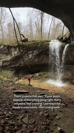 Faith means steadiness…even in uncertainty. #chasingtheozarks #eaglesnestfalls #ozarkadventures | Chasing the Ozarks