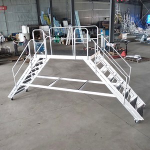 [Hot Item] Customized Industrial Ladders for Aerial Lifts Loading and Unloading Truck Rack Ladder Aluminium Ladder