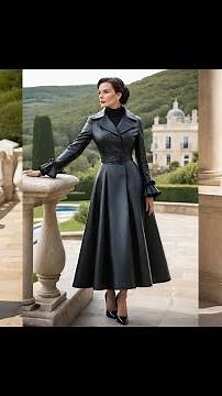 Attractive mature dominatrix in luxurious elegant leather clothes #leather #latex #lady
