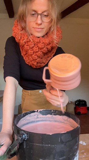 Can you spot yours? A big glazing session with YOUR beautiful pots from one of our recent Saturday Clay Days 😉 We use hot wax technique to protect bottoms of your pottery from getting glazed and stuck to kiln shelves during the stoneware firing. Colour revel at the end and hands up if you’ve spotted your own work amongst these fabulous pots. #potterystudiolife #potterylove | Upland Clay