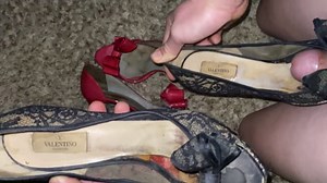 Valentino peep toe heels cumming