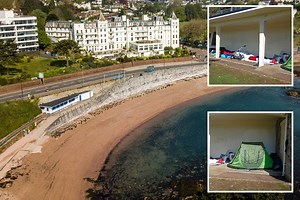 Fury as tourists pitch tents at seaside hotspot to 'avoid accommodation cost'
