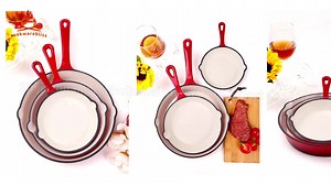 Quality Nonstick Fry Pan Cookware Cast Iron Enamel Three-piece Sets