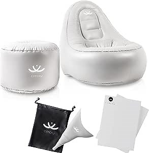 Inflatable BBL Chair - BBL Post Surgery Supplies - Portable Urinal with Case and 1 Pack of 2 Lipo Foams - Heal in Comfort