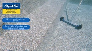 Aqua EZ 18-Inch Professional Pool Brush with Aluminum Handle & Corner Bristles – Wide Coverage Wall & Floor Cleaning, Safe for All Pool Surfaces, Above & In-Ground Pools