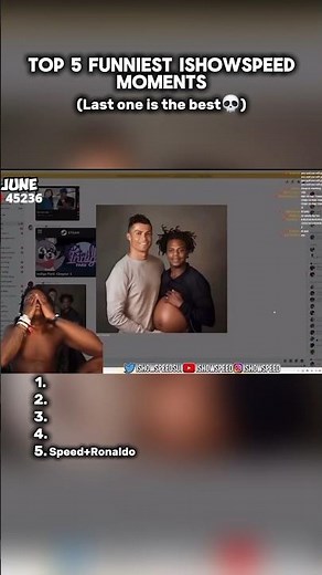 Can you look back without laughing?😂⬆️ #top5 #ranking #ishowspeed #funnymoments