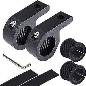 LED Light Bar Mounting Clamp Brackets Fit 1"-1.25" in Horizontal Bull Bar Tube for Motorcycle Off Road UTV ATV SUV Truck LED Pods Driving Fog Lights Work Light Bar