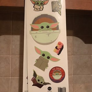 NEW Star Wars Mandalorian Baby Yoda The Child Grogu 7 vinyl Wall Decals x2 Pack