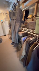 My fly fishing storage room. I finally got some of the gear organized in the new place. The finished basement has a storage room with lots of racks. It’s perfect for all my gear and fishing clothes. As I unpack more, I’m bound to reorganize the space again 😂 | The Tao of Flies