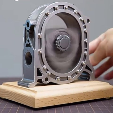 Rotary Engine Model, Desktop Engine Metal Machinery Model Kit, Mini DIY Assembly Electric Engine Model, Real Reduction Engine, Up to 600 RPM, for Physics Science Experiment