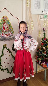 Tatu Carina, elevă în clasa a V-a a Gimnaziului ”NIcolae Botgros” din satul Chioselia, raionul Cantemir #ConcursdeColindeșiUrăturiOnline #CategoriaCopii | Parlamentul Republicii Moldova