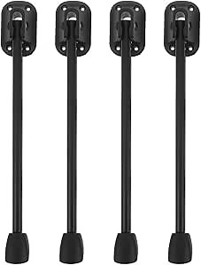 Homoyoyo 4 Pcs Folding Metal Table Legs - Foldable Furniture Legs for Laptop Desk, Heavy Duty, No Punching, Plastic Computer Desk