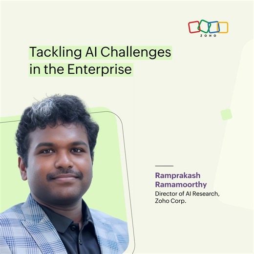 In collaboration with The Six Five Media, Ramprakash Ramamoorthy explains how enterprise users can benefit from both narrow AI models and large language models, expanding upon how a tailored approach can meet their unique needs. Take a look 👉 https://zurl.co/ewE7 | Zoho