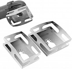 NOTOWOLF Square Slot Cutter 2 Pcs Socket Slot Cutter One Step in Place for Oscillating Multi-Tools Stainless Steel Square Rectangle Slot Cutter(Rectangle + Square)