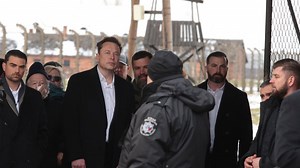 Elon Musk visits the site of the Auschwitz-Birkenau death camp