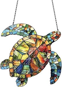 Sea Turtle Ornaments for Tree - Turtle Decor - Turtle Gifts for Women Men - Turtle Acrylic Window Hanging, Home Kitchen Room Christmas Decorations