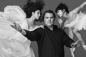 Campaign image for the Royal Opera House Spring Season 2017. Yasmine Naghdi, Bryn Terfel and Akane Takada. Image by AKA © ROH 2016. Photograph by Mariano Vivanco