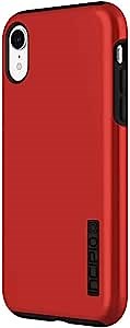 Incipio DualPro Dual Layer Case for iPhone XR (6.1") with Hybrid Shock-Absorbing Drop Protection - Iridescent Red/Black