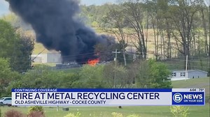 Fire at metal recycling center in Cocke County