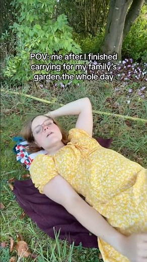 Me after I finished working in the garden 🙈