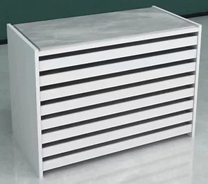 [Hot Item] Custom Ceramic Tile Marble Quartz Display Stand Desk Wood Flooring Hardwood Sliding Rack Combination Drawer Cabinet for Showroom