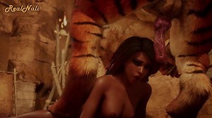 Wild Life - Cute Girl fucked by a Tiger
