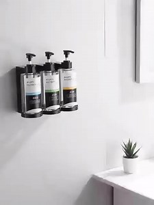 300ML Hotel Manual Soap Dispenser with Lock Single Double Triple Wall Mount Hand Soap Bottle Shampoo Shower Gel Dispenser
