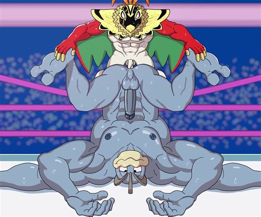 Mega Hawlucha fucks Machamp
