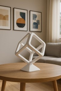 Geometric Cube Sculpture STL File: 3D Printable Modern Art - Etsy